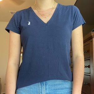 Polo Ralph Lauren- Navy Blue V-Neck Tee